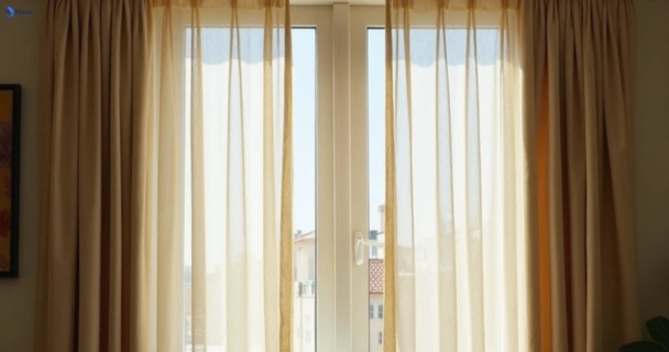 Dull dusty drapes in aspendale-vic before professional cleaning